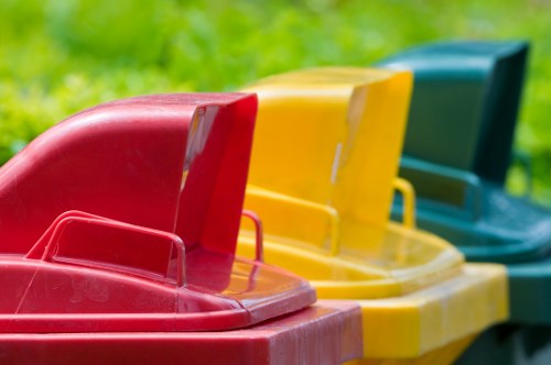 Builders waste being sorted for recycling
