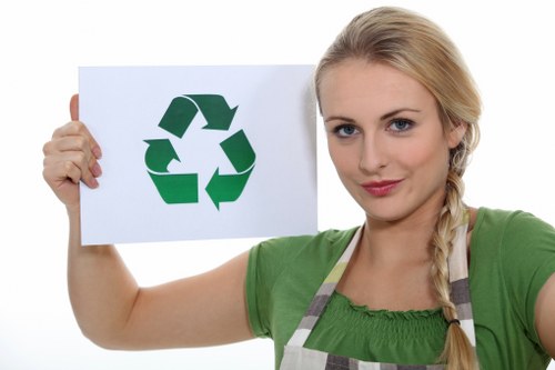 Recyclable materials being sorted at a recycling center